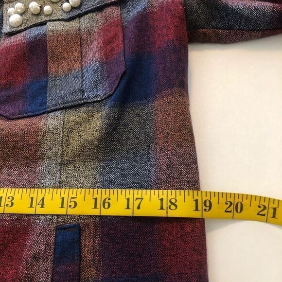 CAbi Collage Coastal Cowgirl, Pearlcore Plaid Jacket Size M - Picture 13 of 16